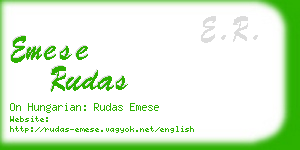 emese rudas business card